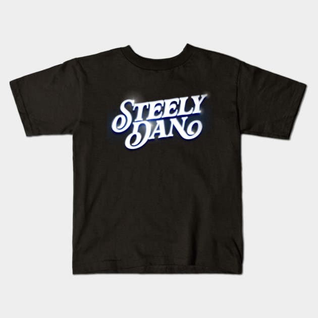 Steely Dan // Retro-Style Typography Design Kids T-Shirt by DankFutura